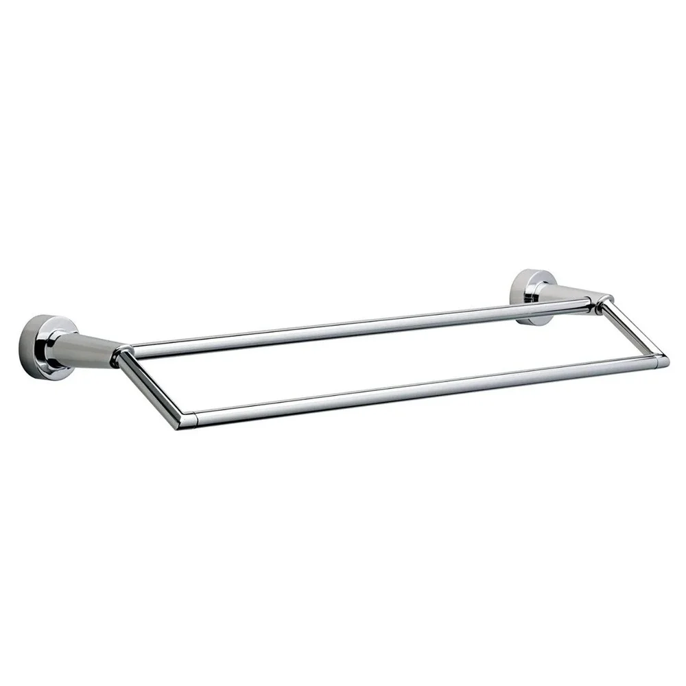 Delta Compel 24 Inch Double Towel Bar Chrome Finish Modern Wall Mount‎ 77125 NEW